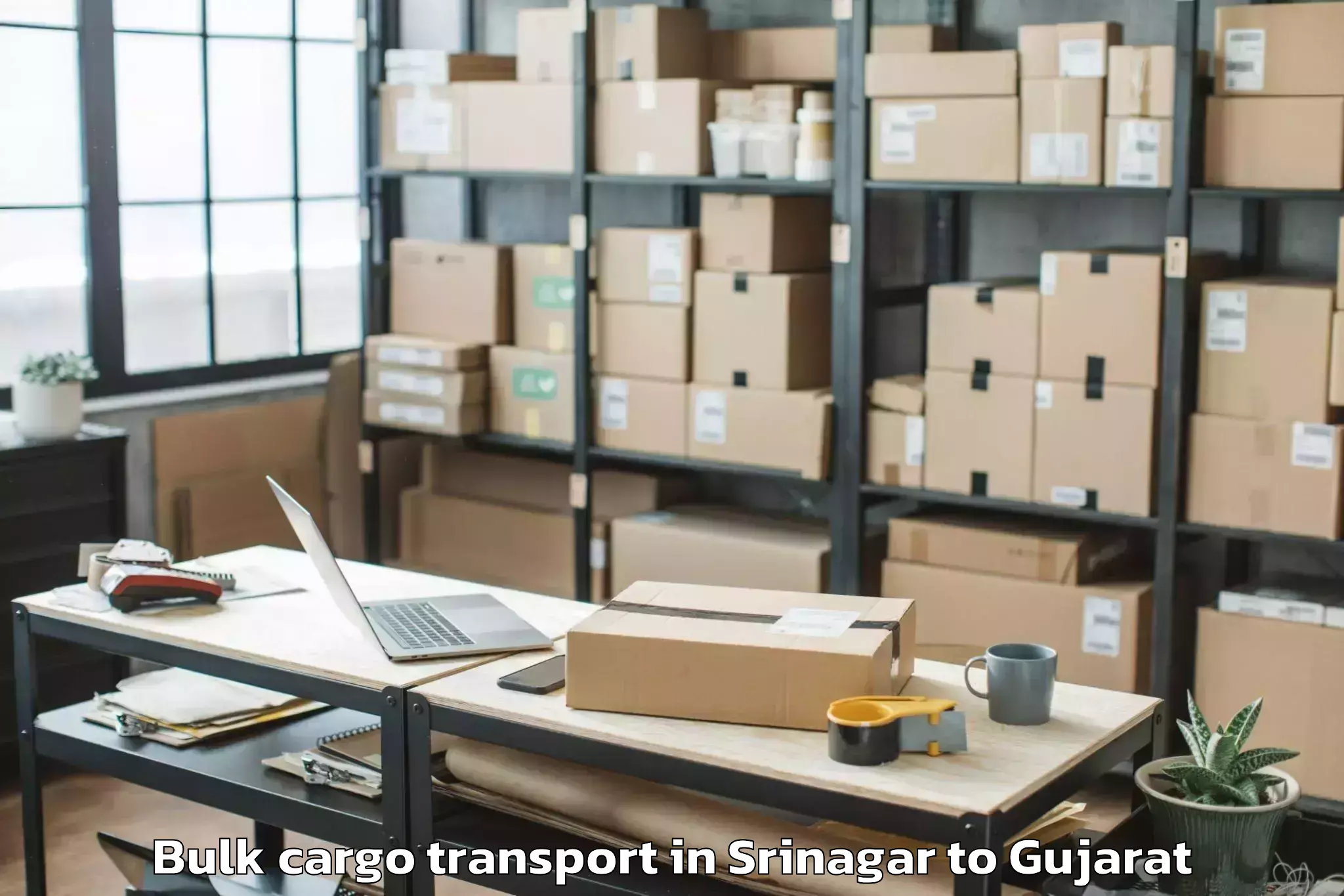 Affordable Srinagar to Kalavad Bulk Cargo Transport